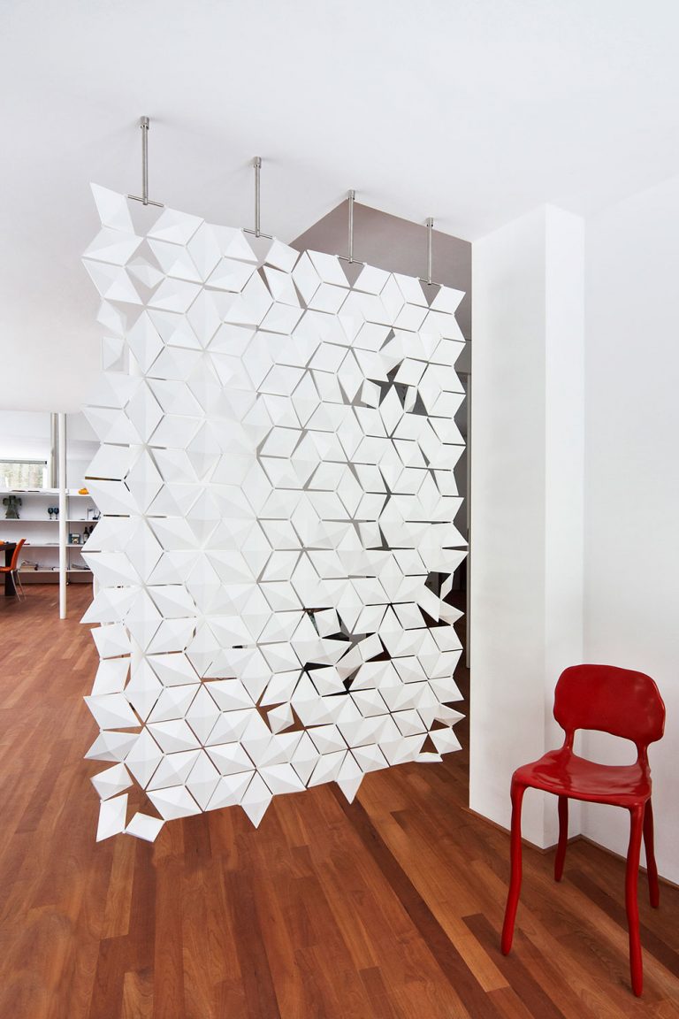 Entryway Divider Hanging Front Door Divider Facet [53.5" x 73.6